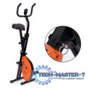 Rowerek treningowy rower stacjonanry fitness mechaniczny licznik komputer płynna regulacja - pomarańczowy ModernHome ModernHome