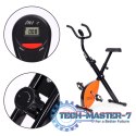 Rowerek treningowy rower stacjonanry fitness mechaniczny licznik komputer płynna regulacja - pomarańczowy ModernHome ModernHome
