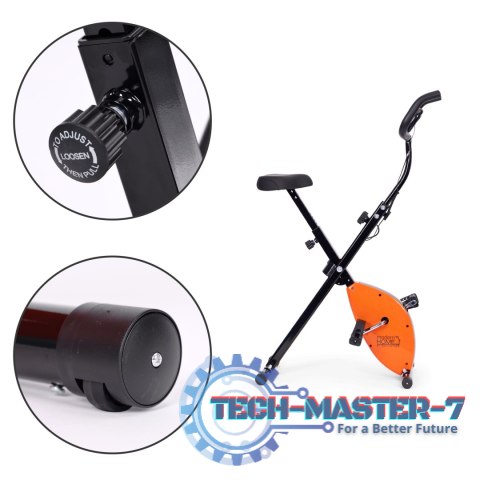 Rowerek treningowy rower stacjonanry fitness mechaniczny licznik komputer płynna regulacja - pomarańczowy ModernHome ModernHome Rowerek treningowy rower stacjonanry fitness mechaniczny licznik komputer płynna regulacja - pomarańczowy ModernHome ModernHome