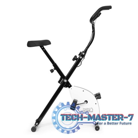 Rowerek treningowy rower stacjonarny fitness mechaniczny licznik komputer płynna regulacja - biały ModernHome ModernHome Rowerek treningowy rower stacjonarny fitness mechaniczny licznik komputer płynna regulacja - biały ModernHome ModernHome