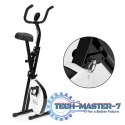 Rowerek treningowy rower stacjonarny fitness mechaniczny licznik komputer płynna regulacja - biały ModernHome ModernHome