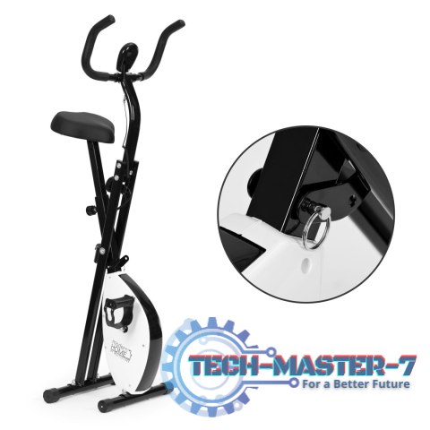 Rowerek treningowy rower stacjonarny fitness mechaniczny licznik komputer płynna regulacja - biały ModernHome ModernHome Rowerek treningowy rower stacjonarny fitness mechaniczny licznik komputer płynna regulacja - biały ModernHome ModernHome