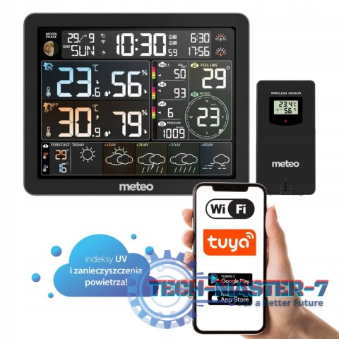 Stacja pogodowa WIFI + miernik zanieczyszczenia powietrza METEO