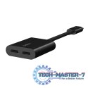 Adapter przejściówka 2xUSB-C Audio+Charge rockstar