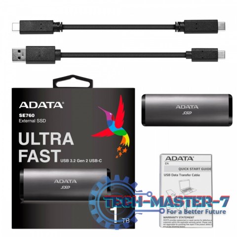 Dysk zewnętrzny SSD SE760 1TB USB3.2-A/C Tytanowy