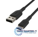 Kabel Braided USB-C USB-A 3m czarny