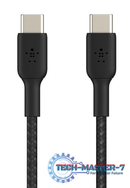 Kabel Braided USB-C USB-C 1m czarny