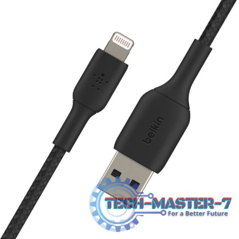Kabel Braided USB- Lightning 15cm czarny Kabel Braided USB- Lightning 15cm czarny