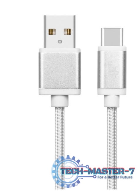 Kabel USB-USB C 2m srebrny sznurek Kabel USB-USB C 2m srebrny sznurek