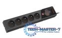 Listwa zasilająca Z5 1.5M 5x230V 10A Z5/15/CZ czarna