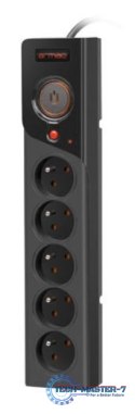 Listwa zasilająca Z5 3m 5x230V 10A Z5/30/CZ czarna