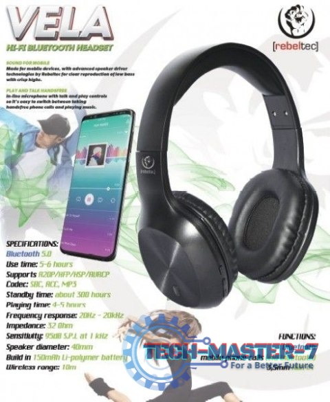 Słuchawki Bluetooth Vela Słuchawki Bluetooth Vela