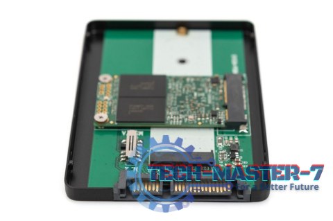 Adapter na dysk SATA/HDD 2,5" M.2 /mSATA SATA 3,6 Gbit/s, zapis do 520 MB/s Aluminiowa Adapter na dysk SATA/HDD 2,5" M.2 /mSATA SATA 3,6 Gbit/s, zapis do 520 MB/s Aluminiowa