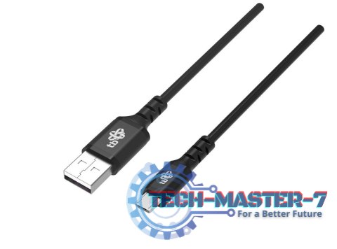 Kabel USB-Micro USB 1m silikonowy czarny Quick Charge