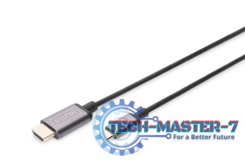 Kabel adapter HDMI 4K 30Hz na USB Typ C 3.1 metalowa obudowa HQ czarny 1.8m Kabel adapter HDMI 4K 30Hz na USB Typ C 3.1 metalowa obudowa HQ czarny 1.8m