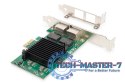 Karta sieciowa przewodowa PCI Express 2x RJ45 Gigabit 10/100/1000Mbps Low Profile