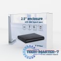 Obudowa zewnętrzna 2.5 cala USB 3.1 Czarna