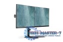 Stojak biurkowy podwójny z zaciskiem 2xLCD max. 32" max. Obciążenie 2x 8kg uchylno-obrotowy czarny