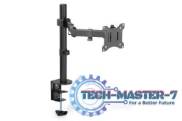 Uchwyt biurkowy pojedynczy z zaciskiem 1xLCD max. 32 cale max. 8 kg uchylno-obrotowy 270 (PIVOT)