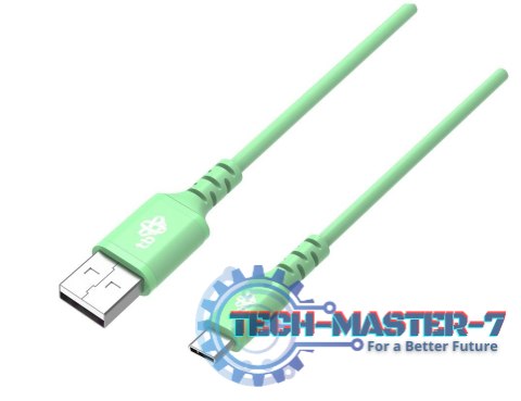 Kabel USB-USB C 1m silikonowy zielony Quick Charge