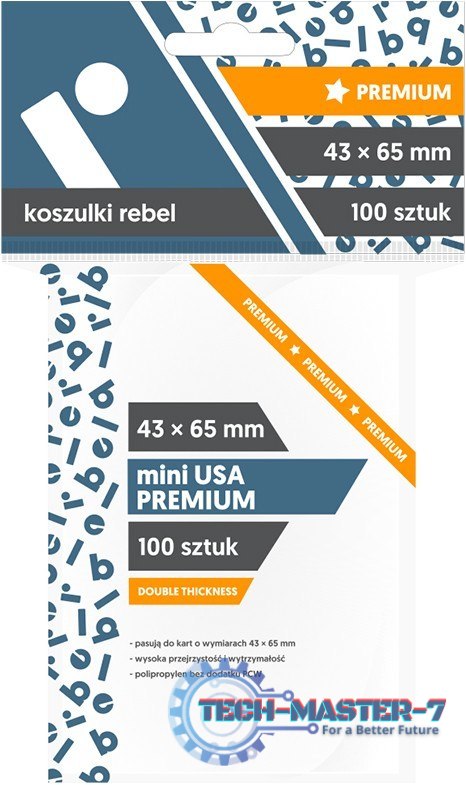 Koszulki 43x65 mm Mini USA Premium 100 sztuk