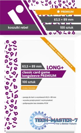 Koszulki 63.5x89 mm Classic Card Game Longsleeve Premium 100 sztuk