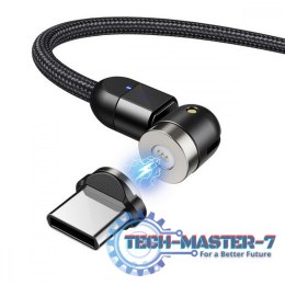 Magnetyczny kabel USB C 3w1 1m kątowy MCE474