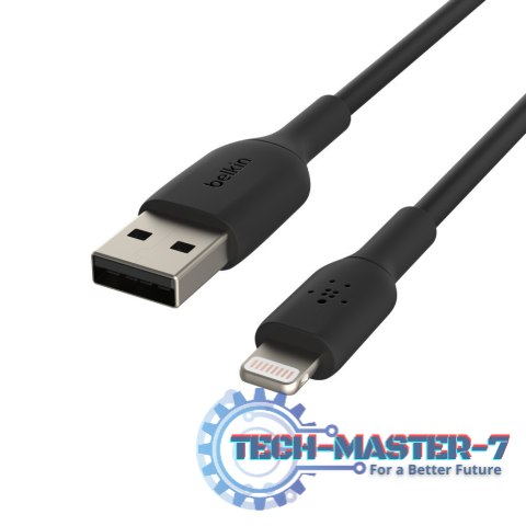 PVC USB-A to Lig htning 1m Black PVC USB-A to Lig htning 1m Black