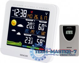 Stacja meteo SWS 5600 Biała zegar budzik