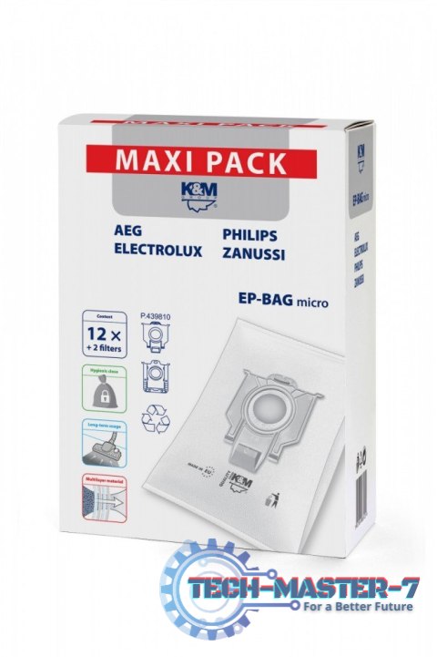 Worki do odkurzacza 12 + 2 EP-BAG micro MAXI PACK