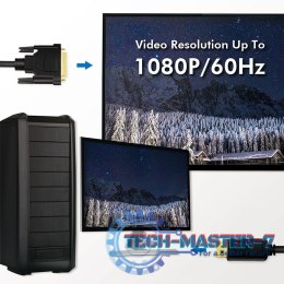 Kabel DisplayPort 1.2 do DVI 2m Czarny