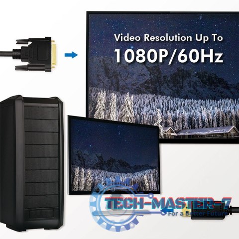 Kabel DisplayPort 1.2 do DVI 5m Czarny Kabel DisplayPort 1.2 do DVI 5m Czarny