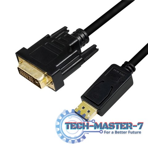 Kabel DisplayPort 1.2 do DVI 5m Czarny Kabel DisplayPort 1.2 do DVI 5m Czarny