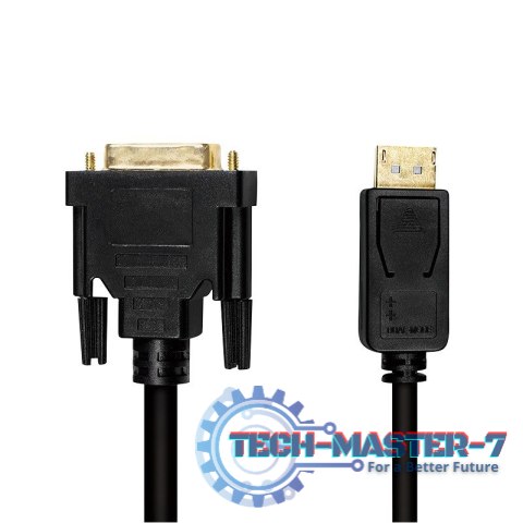 Kabel DisplayPort 1.2 do DVI 5m Czarny Kabel DisplayPort 1.2 do DVI 5m Czarny