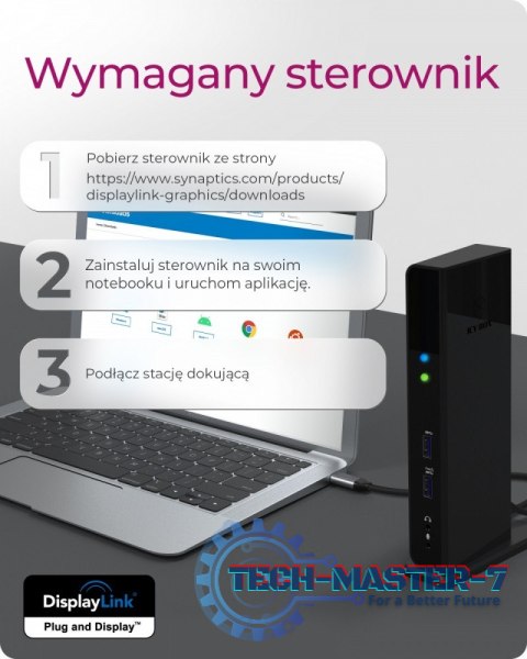 Stacja dokująca IB-DK2251AC do Notebooka DisplayLink, 2 x HDMI Stacja dokująca IB-DK2251AC do Notebooka DisplayLink, 2 x HDMI