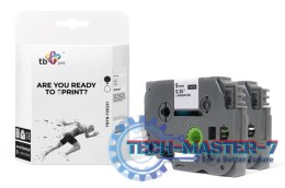 Taśma TBTB-TZE221 Brother Czarny na Białym 9x8mm 2 szt.