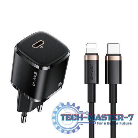 Ładowarka sieciowa 1xUSB-C T36 20W + kabel Lightning PD3.0 Fast Charging