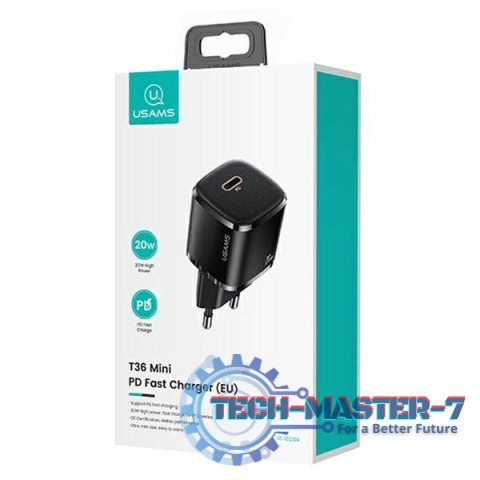 Ładowarka sieciowa 1xUSB-C T36 20W + kabel Lightning PD3.0 Fast Charging Ładowarka sieciowa 1xUSB-C T36 20W + kabel Lightning PD3.0 Fast Charging