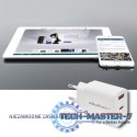 Ładowarka sieciowa | 18W | 5-12V | 1.5-3A | USB typ C PD | USB QC 3.0 | Biała