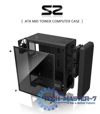 Obudowa S2 ATX Mid Tower PC Case 120mm fan Obudowa S2 ATX Mid Tower PC Case 120mm fan