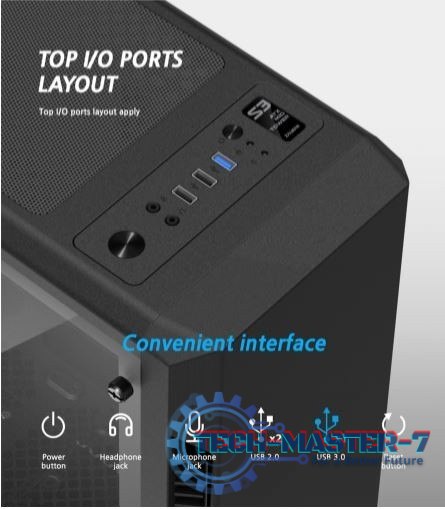 Obudowa S3 TG ATX Mid Tower PC Case TG fan x3 Obudowa S3 TG ATX Mid Tower PC Case TG fan x3