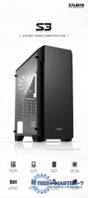 Obudowa S3 TG ATX Mid Tower PC Case TG fan x3