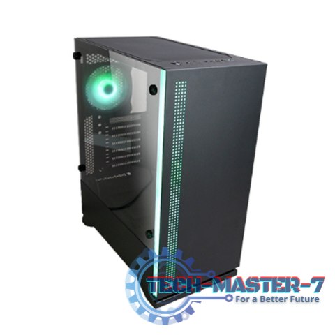 Obudowa S5 Black ATX Mid Tower PC Case RGB fan TG Obudowa S5 Black ATX Mid Tower PC Case RGB fan TG