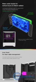 Obudowa S5 WHITE ATX Mid Tower PC Case RGB fan TG