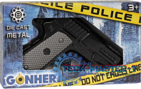 Pistolet policyjny metalowy 8 naboi Gonher