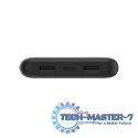 PowerBank 10 000mAh USB A i C 15W czarny