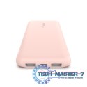 PowerBank 10 000mAh USB A i C 15W różowe złoto