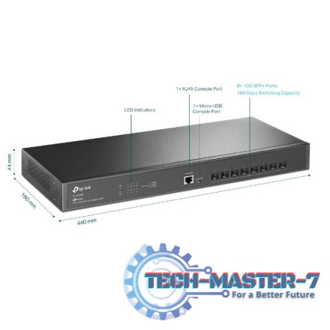 Przełącznik zarządzalny SX3008F switch 8xSFP+ Przełącznik zarządzalny SX3008F switch 8xSFP+
