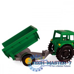 Farmer traktor z przyczepą w kartonie