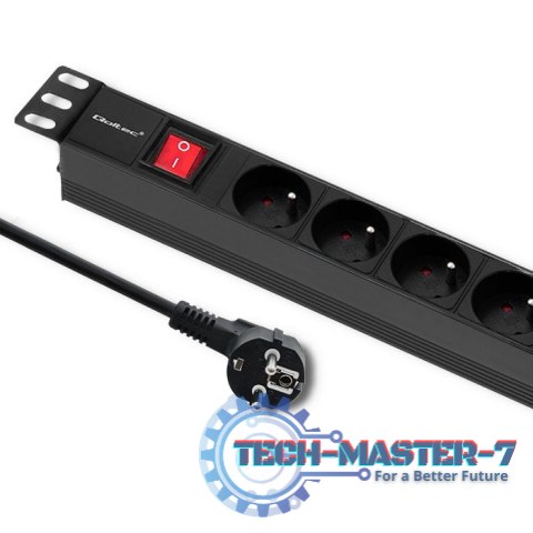 Listwa zasilająca do szafy RACK 1U | 16A | PDU | 6xFRENCH | 2m